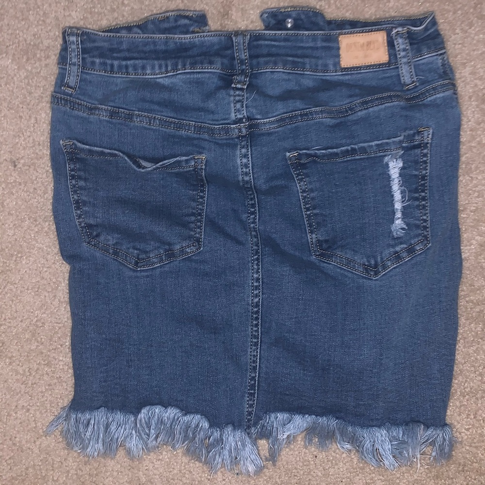 tight jean skirt